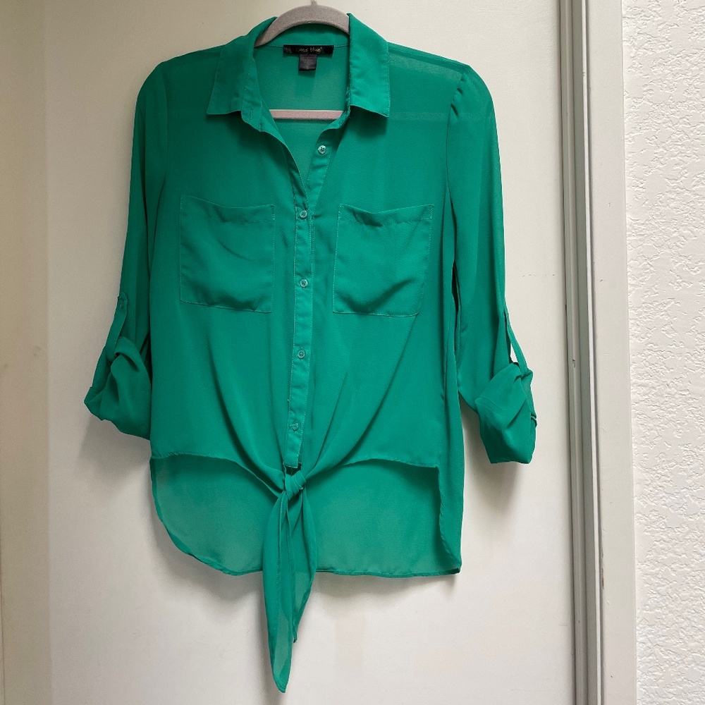 Green blouse